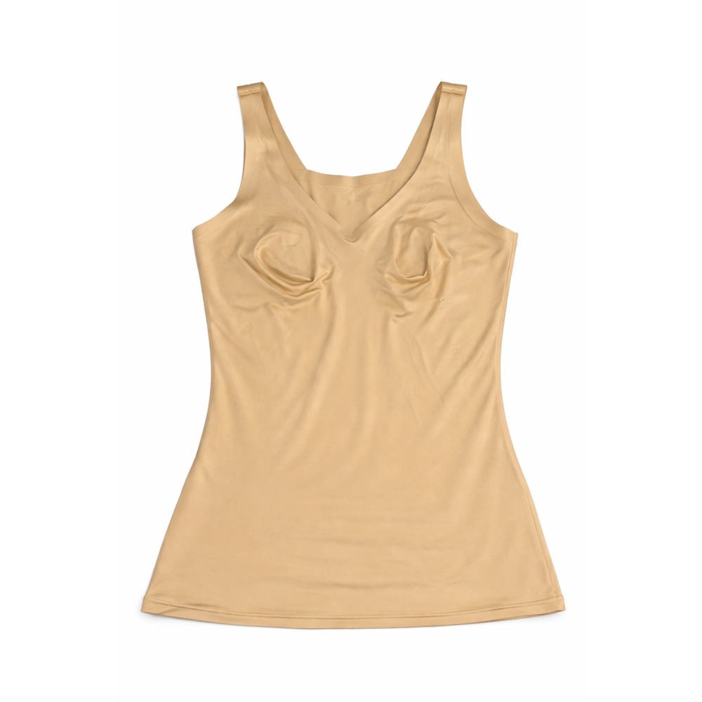 Flexees Maidenform Shapewear Tank 2XL Beige Smoothing Camisole EUC